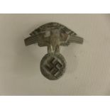 A NAZI N.S.K.K HELMET PLATE, HEIGHT 9.5CM