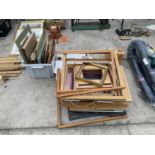 VARIOUS PICTURE FRAMES, WEIGHTS, ARTIST'S ITEMS ETC