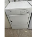 A WHITE ZANUSSI ELECTRONIC SENSOR 7KG DRYER BELIEVED IN WORKING ORDER BUT NO WARRANTY