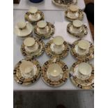 A DECORATIVE S&C ENGLISH CHINA TEA SET TO INCLUDE TEN TRIOS