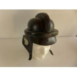 A NAZI GERMANY NSKK LEATHER HELMET (PLEASE NOTE THAT A BADGE FOR THIS HELMET IS LOT 361)