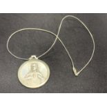 A SILVER ST CHRISTOPHER NECKLACE