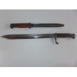 AN IMPERIAL GERMAN BAYONET, 36CM BLADE AND A 598/14 BAYONET A/F