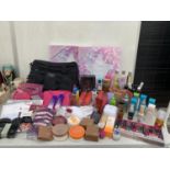 A LARGE QUANTITY OF BRAND NEW COSTMETICS AND BEAUTY PRODUCTS MAINLY TO INCLUDE AVON, SOME TED BAKER,