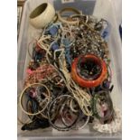 A LARGE QUANTITY OF ASSORTED COSTUME JEWELLERY