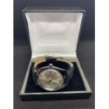 A VINTAGE BOXED SAIMEX 17 JEWEL WRIST WATCH IN WORKING ORDER