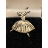 A BOXED 1948 HALLMARKED SILVER BALLERINA BROOCH