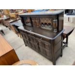 A PRIORY COURT CUPBOARD, 59" WIDE