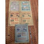FIVE VINTAGE COPIES OF THE STAFFORDSHIRE SENTINEL