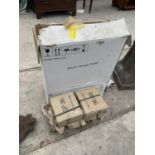 AN ELECTRIC STORAGE HEATER AND FOUR BOXES OF TILES