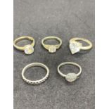 FIVE DRESS RINGS