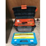A TOOL BOX WITH CONTENTS AND TOOL MATE LOAD RESTRAIN KIT TRANSPORT GRADE 43 CHAIN