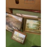 FOUR FRAMED PRINTS OF VARIOUS DIFFERNT SCENIC AREAS