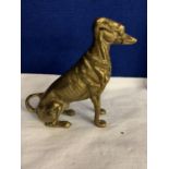 A BRASS MODEL OF A SITTING LURCHER