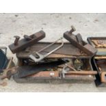 A VINTAGE JOINER'S CHEST WITH TOOLS