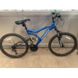 A MUDDY FOX TYPHOON MOUNTAIN BIKE WITH 18 GEARS SHIMANO