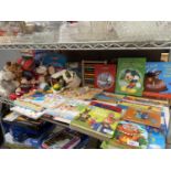 A LARGE QUANTITY OF TOYS AND BOOKS