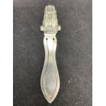 A WHITE METAL POSSIBLY SILVER BOOKMARK