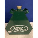A GREEN 'LAND ROVER' PETROL CAN WITH BRASS LID