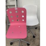 TWO CHILDRENS OFFICE CHAIRS
