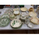 A LARGE ASSORTMENT OF CERAMIC TABLE WARE TO INCLUDE ARTHUR WOOD AND ROYAL TUDOR ETC