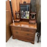 A LATE VICTORIANMAHOGANY DRESSING CHEST, 42" WIDE