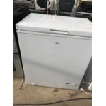 A WHITE LOGIK CHEST FREEZER BELIEVED IN WORKING ORDER BUT NO WARRANTY