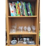 VARIOUS BOOKS, CRYSTAL GLASSWARE ETC