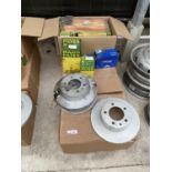 VARIOUS AUTO SPARES - BRAKE DISCS AND OIL FILTERS