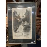 A FRAMED LIMITED EDITION CHARCOAL PRINT SIGNED HAROLD RILEY 21/250