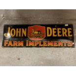 A LARGE ENAMEL 'JOHN DEERE' MAN CAVE SIGN