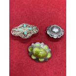 THREE SILVER BROOCHES