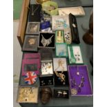 A LARGE ASSORTMENT OF COSTUME JEWELLERY