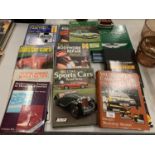 AN ASSORTMENT OF CLASSIC CAR BOOKS TO INCLUDE THE ULTIMATE HISTORY OF ASTON MARTIN ETC