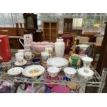 VARIOUS CERAMICS AND GLASSWARE