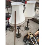TWO BRASS TABLE LAMPS