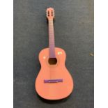 A PINK 'READY ACE' ACCOUSTIC GUITAR