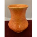 A PILKINGTONS LANCASTRIAN POTTERY VASE WITH ORANGE MOTTLED GLAZE 1914-1938 SHAPE 2788