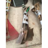 VARIOUS GARDEN TOOLS - SHOVELS, SPADES ETC