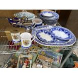 VARIOUS CERAMICS - BLUE AND WHITE WEAR ETC