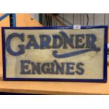A GARDNER ENGINES ILLUMINATED LIGHT BOX SIGN