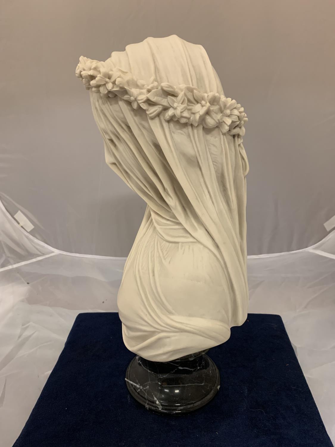 A RECONSTITUTED STONE COPY OF COPELAND VERSION OF RAPHAEL MONTI'S SCULPTURE OF THE BRIDE - Image 2 of 6