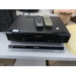 A SONY VHS PLAYER AND A PANASONIC DVD PLAYER BELIEVED IN WORKING ORDER BUT NO WARRANTY