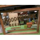 A LARGE MANCHESTER 'BODDINGTONS' PUB ADVERTISING MIRROR