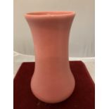 A PILKINGTONS LANCASTRIAN POTTERY PINK GLAZED VASE SHAPE 3276