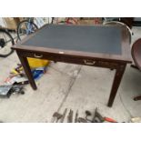 A 1950s OFFICE DESK WITH TWO DRAWERS