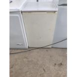 A WHITE TURBO LARDER UNDER COUNTER FRIDGE BELIEVED IN WORKING ORDER BUT NO WARRANTY