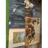 THREE UNFRAMED PRINTS