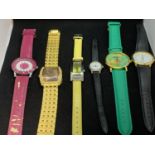 SIX VARIOUS WRIST WATCHES