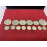 FOURTEEN VARIOUS PRE DECIMAL HALF CROWNS, SIXPENCES ETC